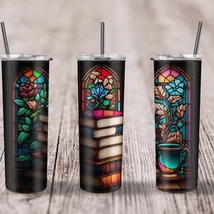 Bookworm Gifts, Booklover Image, 20Oz Skinny Tumbler, Book Lover Tumbler
