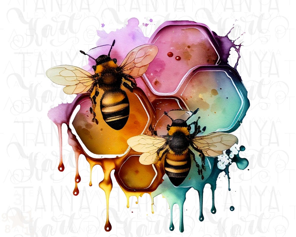 Bee Watercolor Mouse Pad Sublimation Graphic by shishkovaiv · Creative  Fabrica