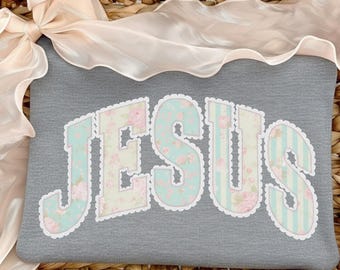 Jesus PNG | Floral Christian Sublimation | Coquette Jesus Shirt Design | Shabby Chic Faith PNG |Religious Easter Digital Download |Bible Art