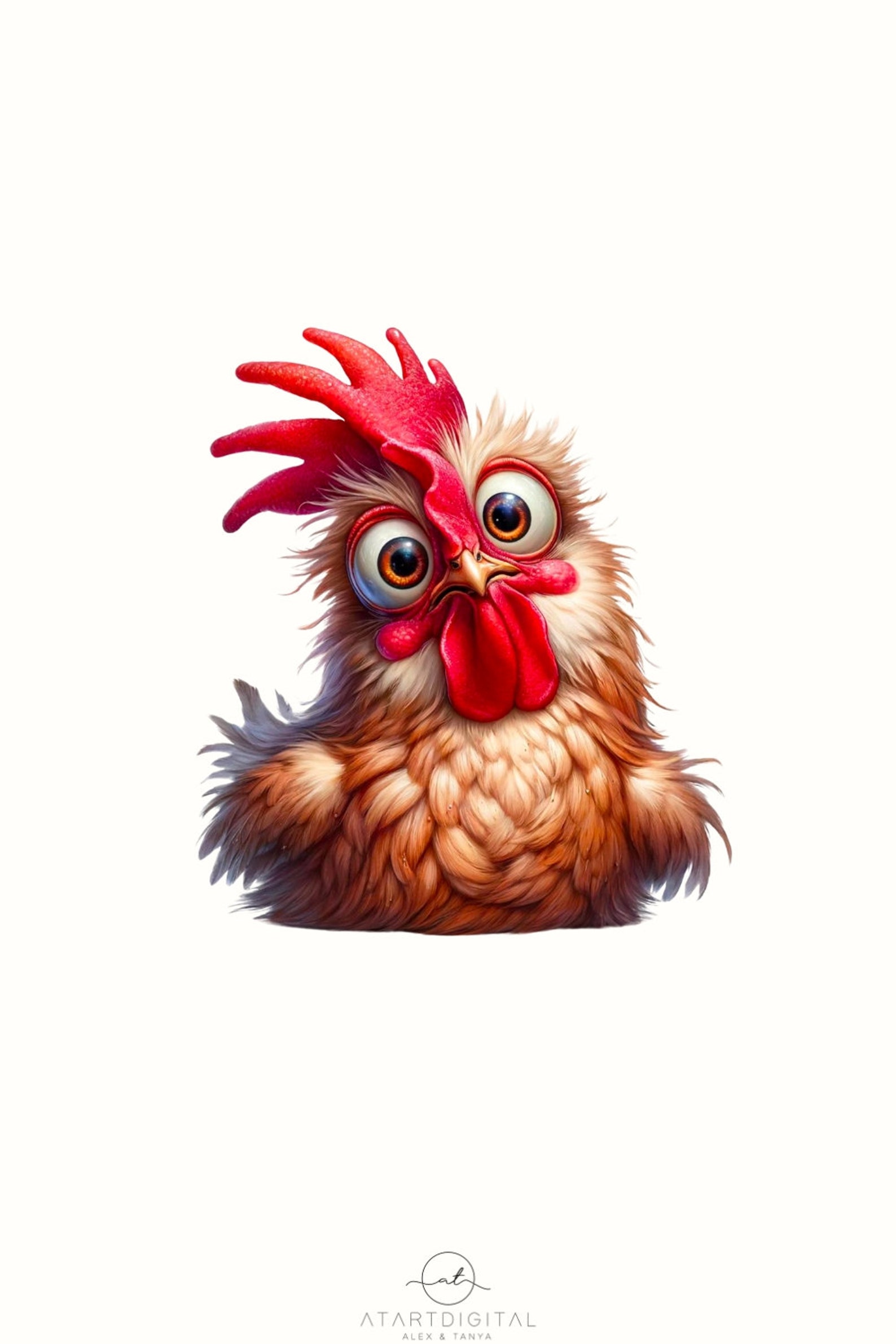 Cute Chicken PNG Digital Downloads for Crafters & T-shirt Designers ...