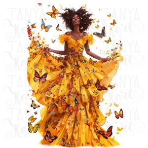 chinese dress ladies Blue Morpho Butterfly Dress L main image 1