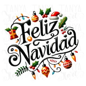 Festive Feliz Navidad for Shirt, Spanish Christmas Digital Print, Retro Merry Christmas PNG, Holiday Instant Download, Sublimation Graphics