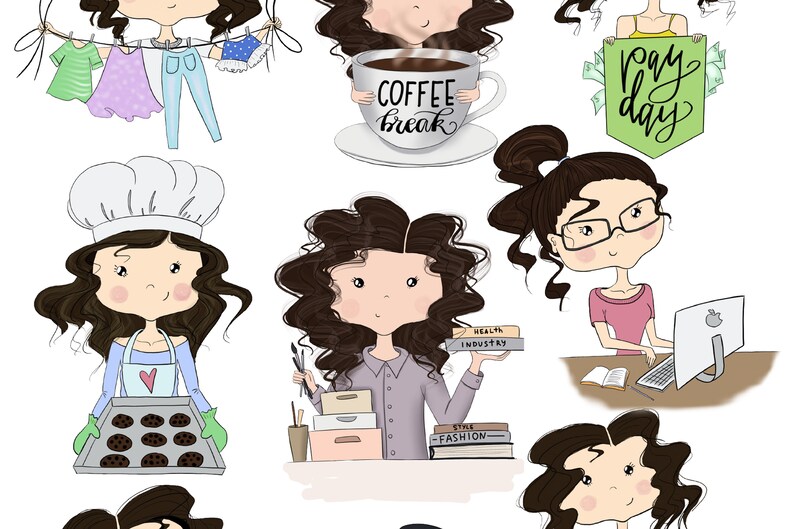 Cute Routine Design Daily Routine Digital Stickers for Goodnotes Planner, Cute Everyday to ...