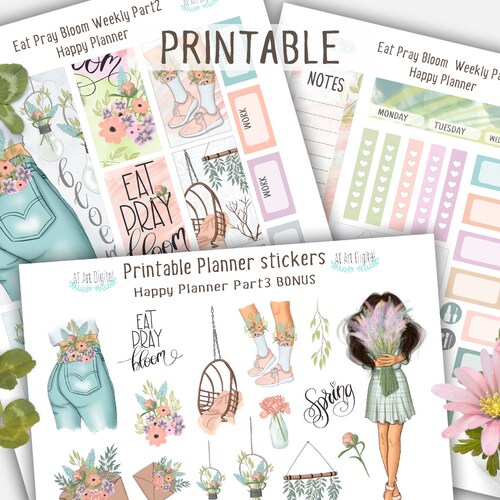 Happy Planner Stickers Spring Stickers Weekly Stickers - Etsy