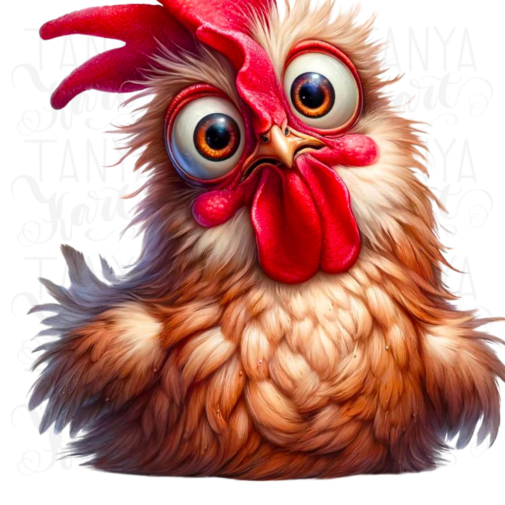 Cute Chicken PNG Digital Downloads for Crafters & T-shirt Designers ...
