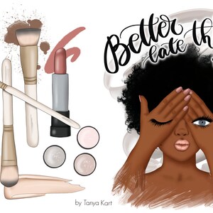 Makeup PNG Clipart: Fashion Girl Power Illustrations (72 Files) image 6