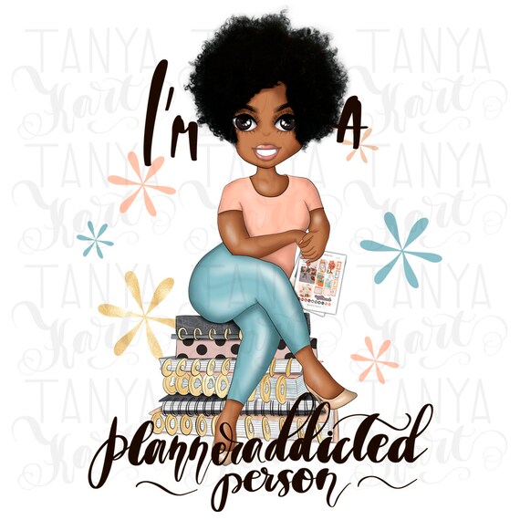 Sublimation Png, Planner Stickers, Sublimation Printer, Sublimation Designs, Planner T-shirt, African American Girl, Png For Sublimation