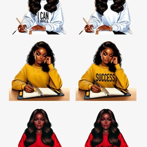 Black Woman Clipart Bundle for Vision Board Kit, Digital Planner, Manifest Journal | Fashion Clipart Instant Download for POD Design