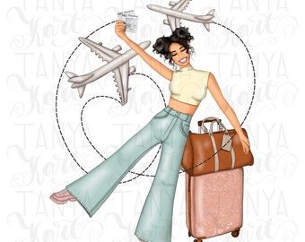 Sublimation Png,Travel Design, T-Shirt Printing,Sublimation Designs,Instant Download,Travel Girl, Travel Png, Digital File, Png For Printing