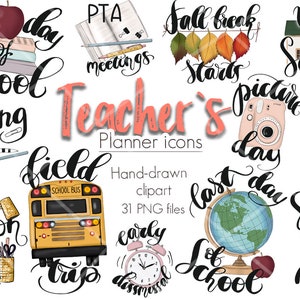 Schoolstickers leraar png-clipart, onderwijspictogrammen, lerarenactiviteiten, schoolherinneringen, eerste dag van school, lerarenpictogrammen, planningsstickers