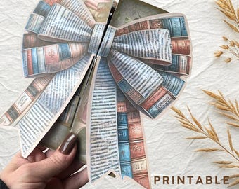 Book Lover Junk Journal Kit | Library Reading 3D Printable Folio with Fussy Cuts | Dark Academia Scrapbook Ephemera|Gift for Readers Digital