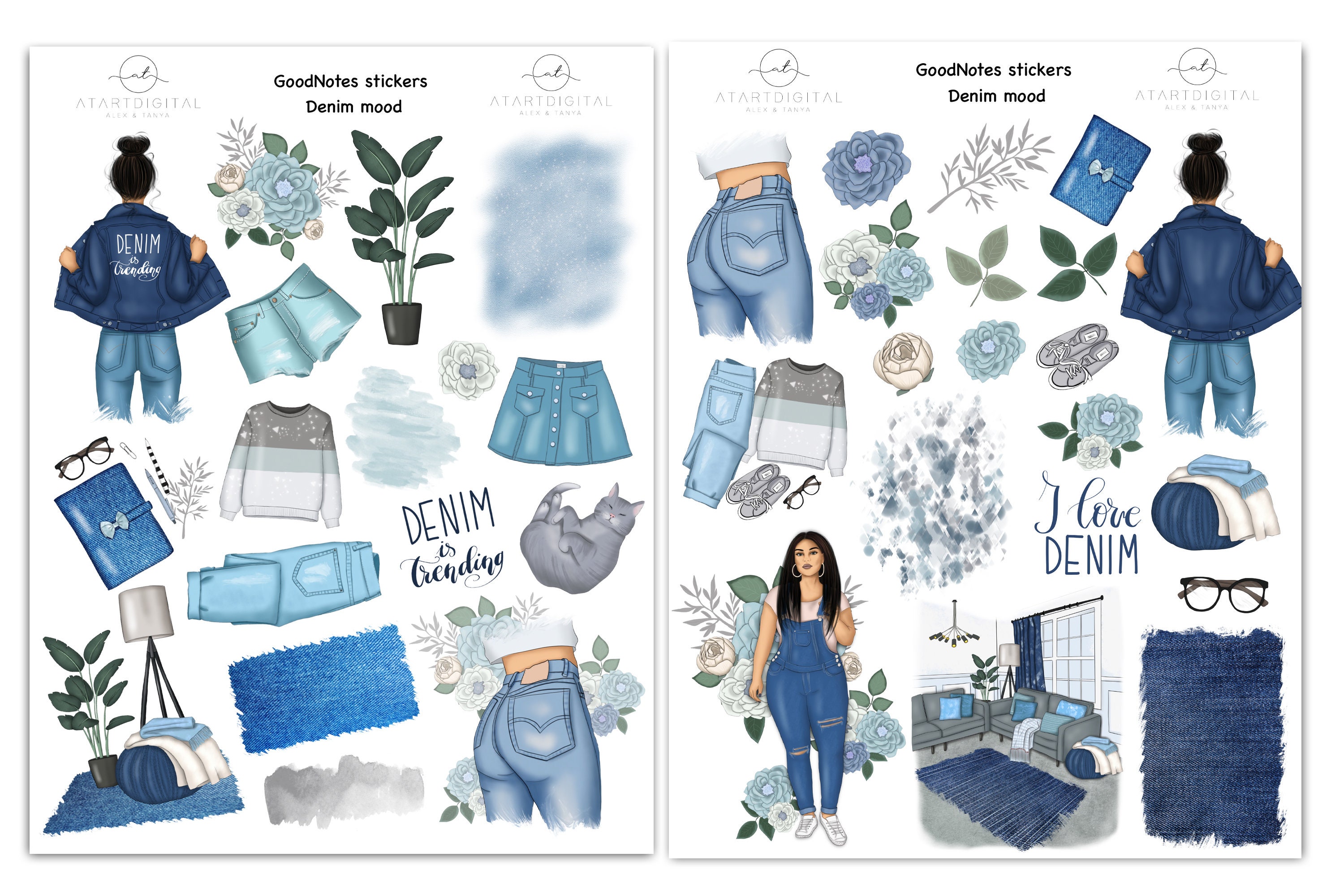 Stickers For Goodnotes Digital Sticker Pack for Goodnotes Planner, Ipad, and Notability ...