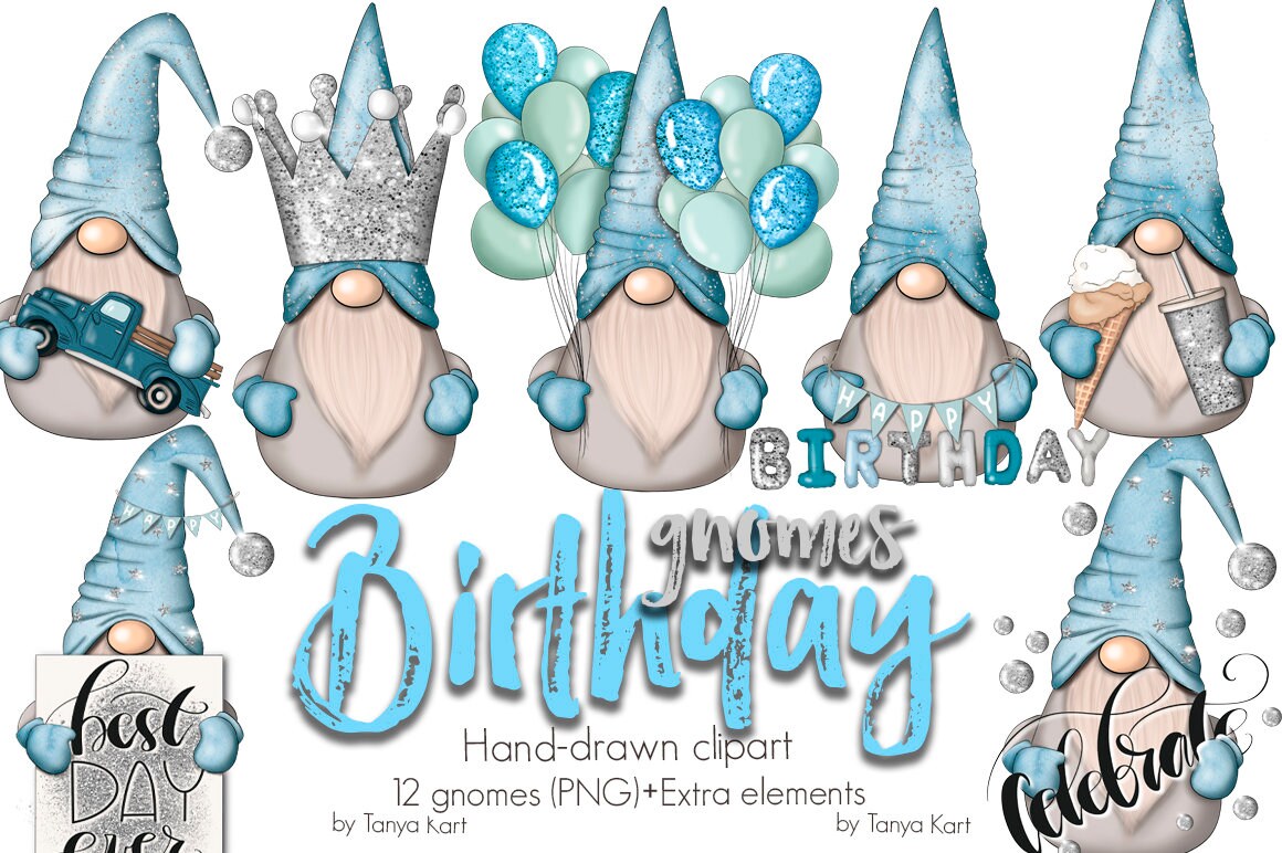 Gnomes Clipart Bundle: Nordic, Summer, Christmas, Fall, Winter (PNG ...