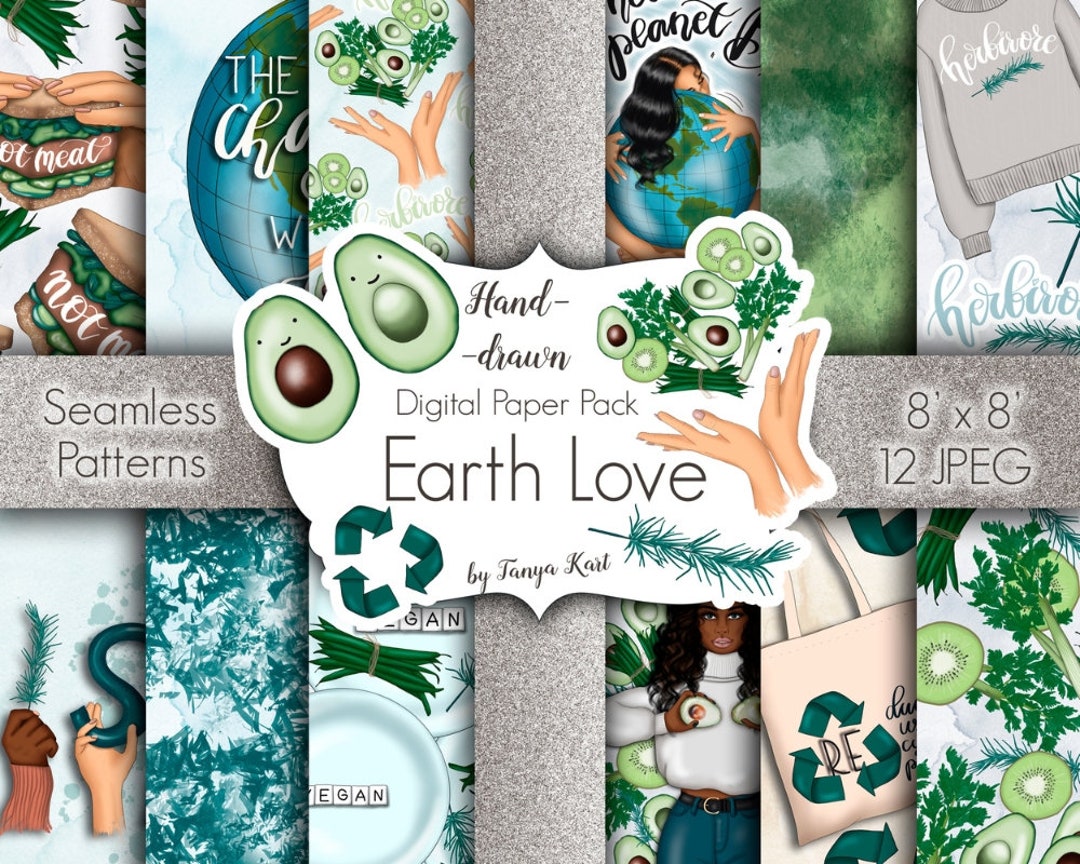 Vegan Papers Eco Friendly Patterns Design Papers African Etsy
