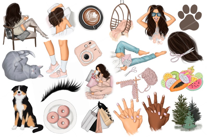 Klistermärkesskapare, DIY-planerare Clipart och utskrivbara klistermärken för Planner Girls, Plannertillbehör, Klistermärkesillustrationer, Funktionella klistermärken bild 3