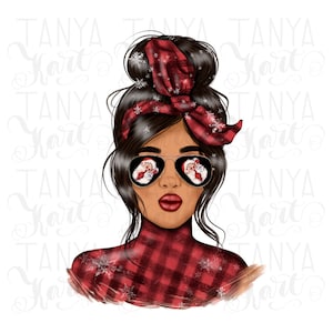 Red Buffalo Plaid, Babbo Natale, Donna Natalizia, Design a Sublimazione, Buffalo Plaid Png, Design Digitale, Sublimazione Png, Sublimazione Natalizia