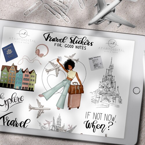 Goodnotes Stickers Travel Icons Goodnotes 5 Ipad Planner Etsy