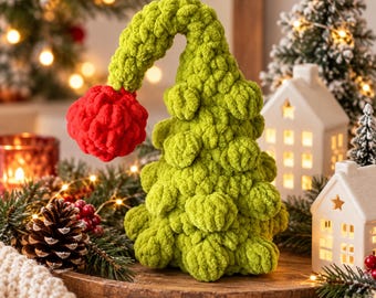 Christmas Tree Crochet Pattern PDF | Plush Bobble Tree Decor | Beginner Holiday Amigurumi Ornaments Instant Download Gifts DIY Xmas Patterns