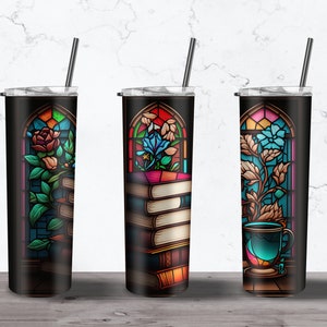 Bookworm Gifts, Booklover Image, 20Oz Skinny Tumbler, Book Lover Tumbler