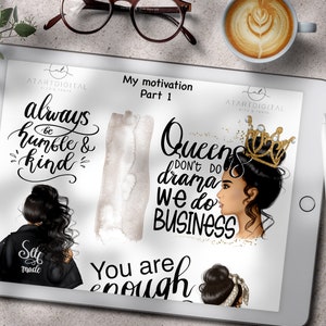 GoodNotes Stickers, Motivational Icons, Manifestation Image, Women Stickers, Planner Stickers, Empowerment Stickers, Digital Stickers
