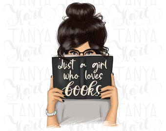 Nur ein Mädchen, das Bücher liebt Png Sublimationsentwürfe, Lesebücher zitieren, Buch Mädchen Png, Buchliebhaber, Lesen Sublimation, Bücherwurm Png