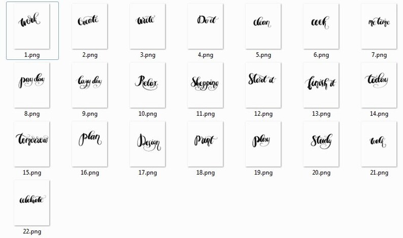 Hand Lettered Planner Icons Planner Stickers Planner | Etsy