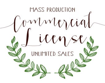 Commercial  License, Mass Production, Digital Commercial, No Credit License,Clip Art License,Graphics License,Basic License, Product License