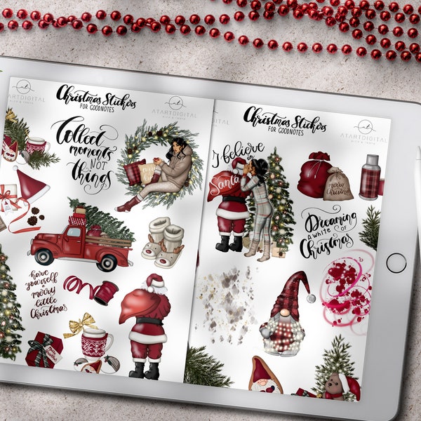 Christmas Digital Stickers for Goodnotes Planner, Digital Planning, Christmas Stickers, Winter Digital Stickers, Goodnotes 5 Planner