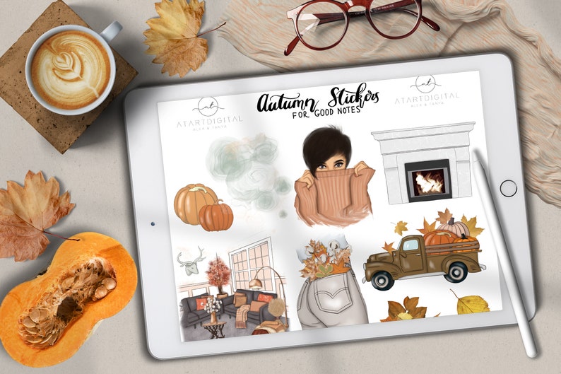 Fall Digital Stickers for Goodnotes Digital Planners, Notability ...