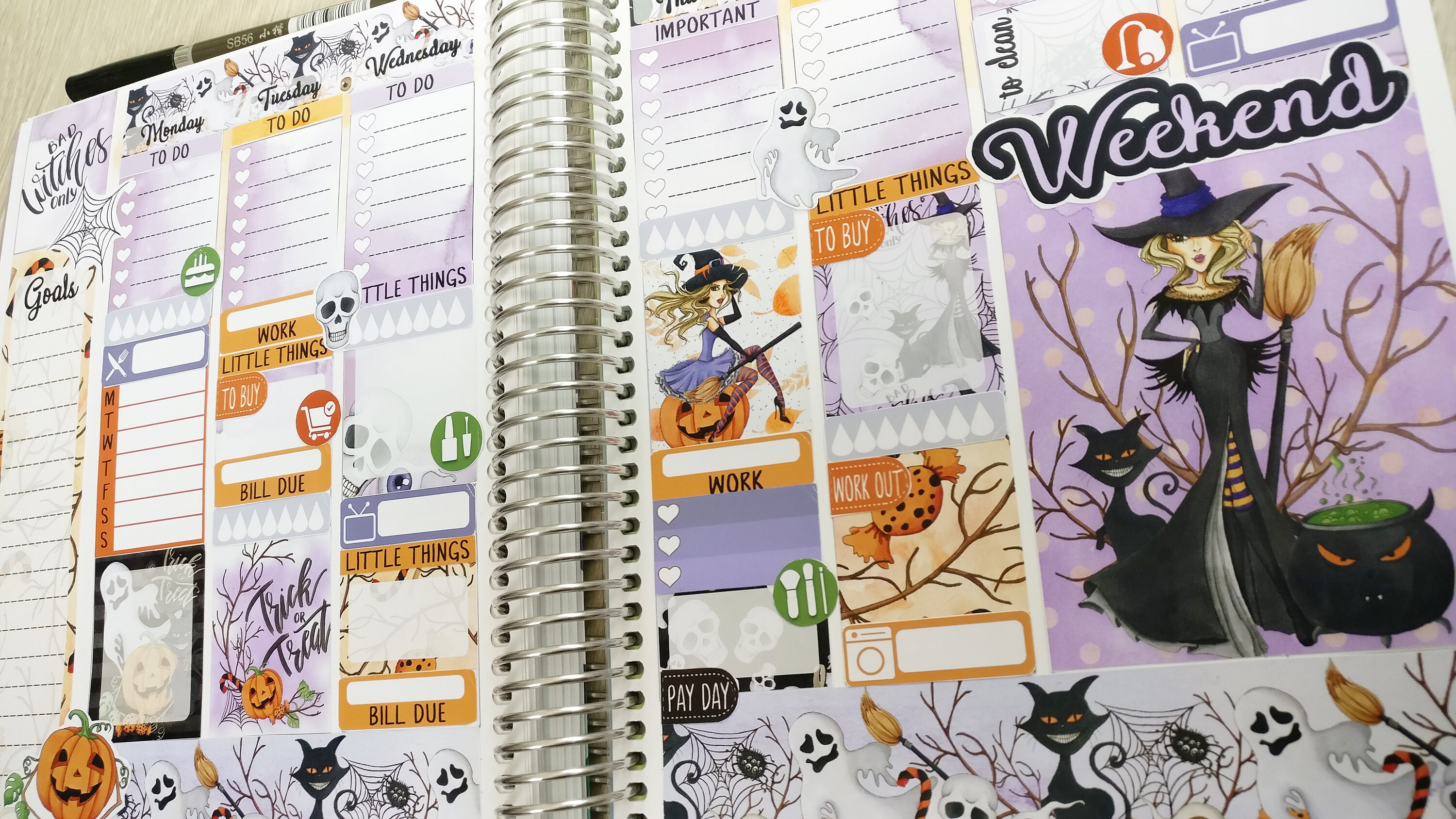 October Stickers October Weekly Kit Printable Planner - Etsy