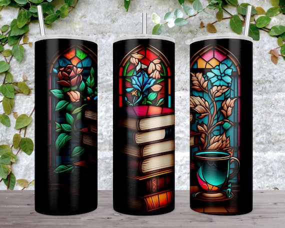 20Oz Skinny Tumbler, Book Lover Tumbler, Dark Sublimation, Skinny Tumbler Wrap, Digital Design, Vintage Book Pages, 20Oz Tumbler Design