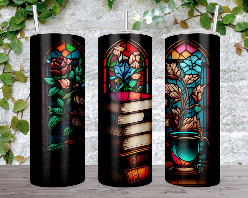 Dark Sublimation, Skinny Tumbler Wrap, Digital Design, Vintage Book Pages, 20Oz Tumbler Design