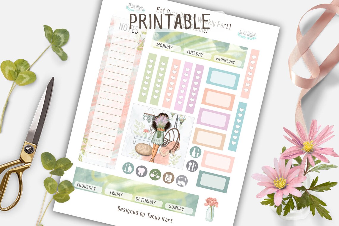 Happy Planner Stickers, Spring Stickers, Weekly Stickers, Floral ...