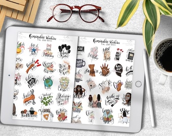 To Do Stickers, Reminders Icons, GoodNNotes Planner, iPad Pro, Holidays Stickers, Goodnotes Planner, Dark Skin Toned, Best Digital Planner