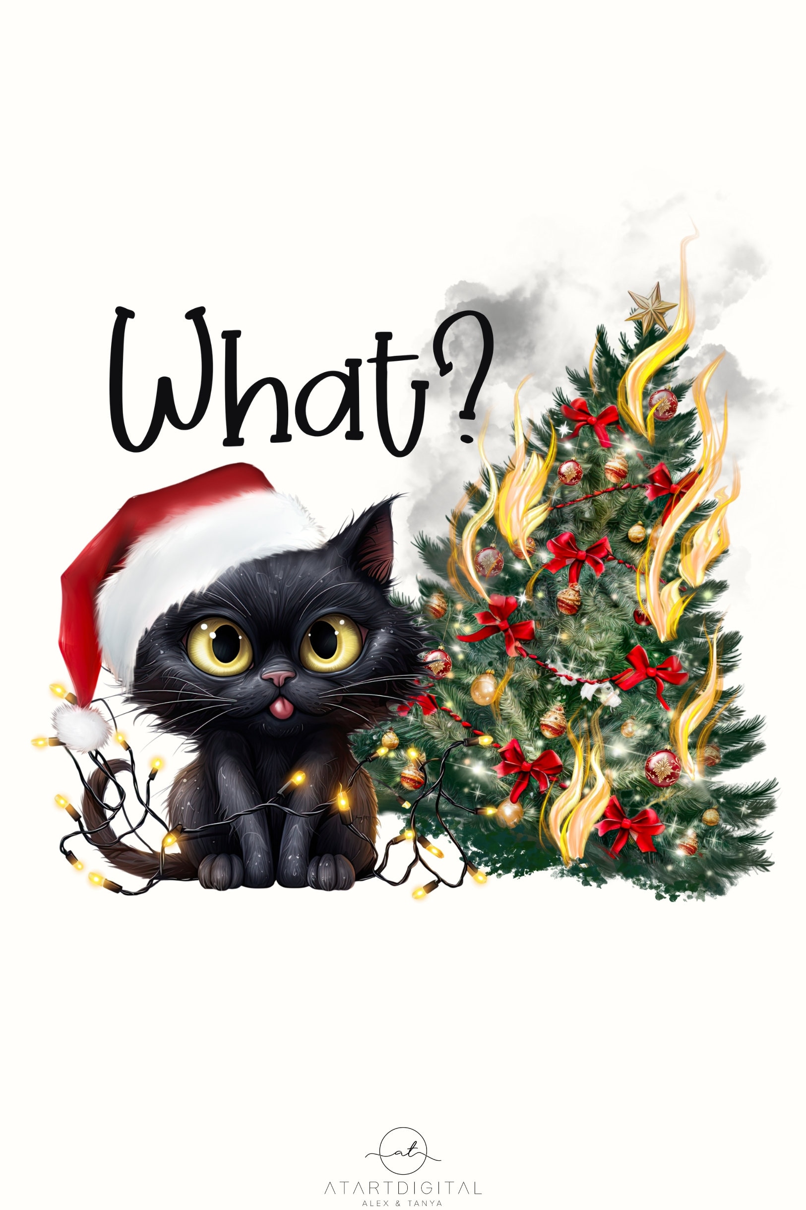 Welche Katze Weihnachtsbaum, Weihnachtstier PNG für Katzenliebhaber, schwarze  Katze mit Weihnachtslichtern für Sweatshirt, süße Katze PNG - Etsy  Österreich, image size:1625x2438