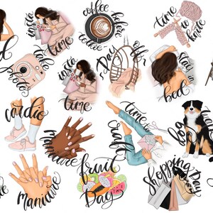 Klistermärkesskapare, DIY-planerare Clipart och utskrivbara klistermärken för Planner Girls, Plannertillbehör, Klistermärkesillustrationer, Funktionella klistermärken bild 2
