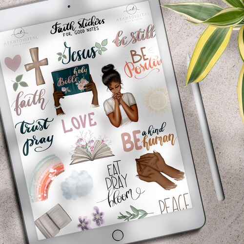 Goodnotes 5 Planner Bible Study Goodnotes Stickers Faith Etsy