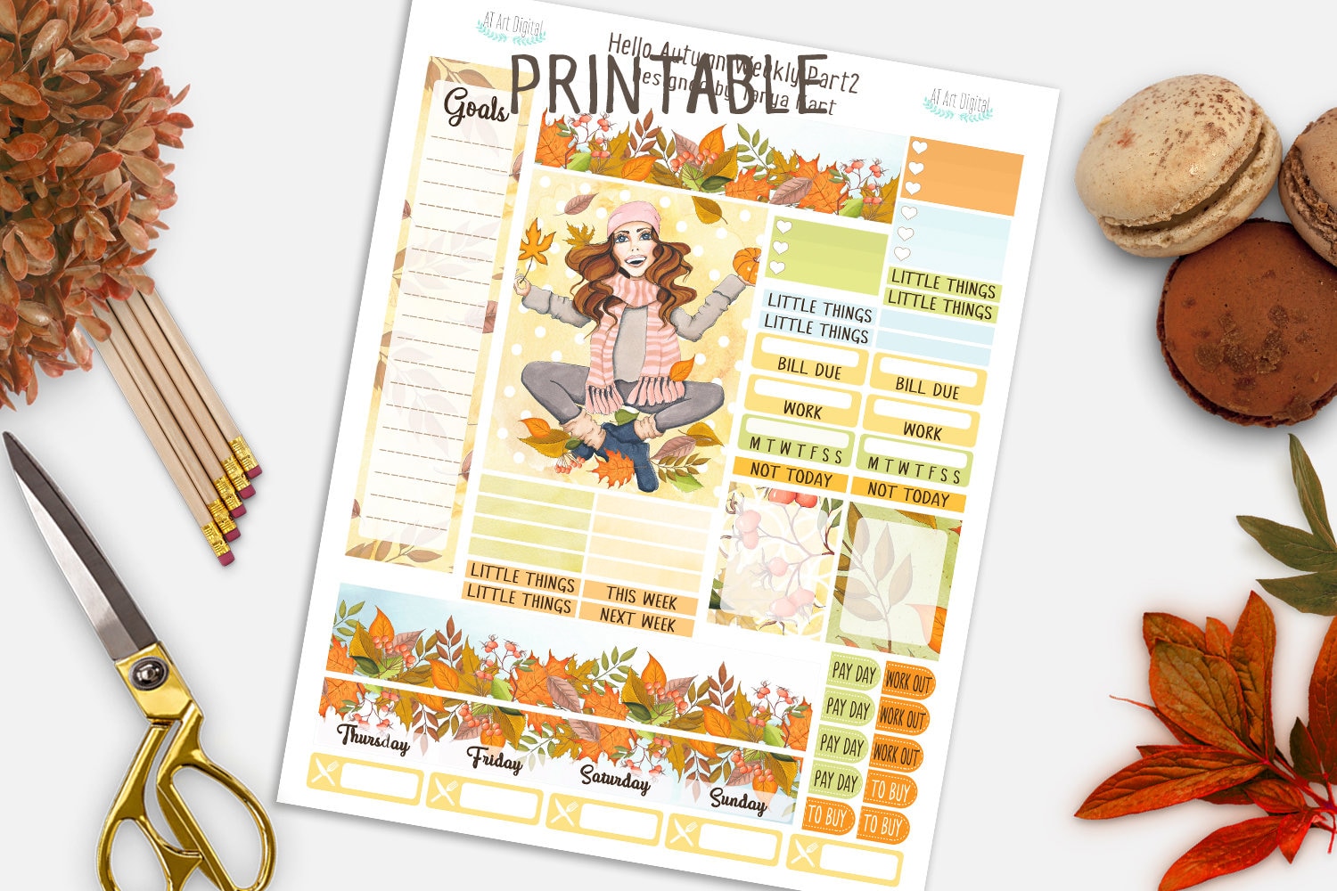 Autumn Planner Stickers Autumn Weekly Kit September Planner - Etsy