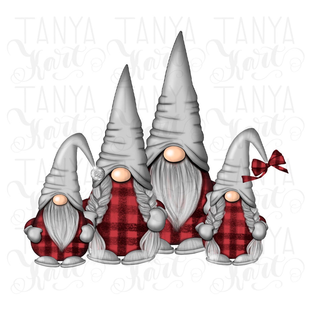 Gnomos familiares de Navidad Png para sublimación gnomos a