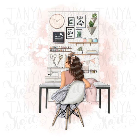 Craft Room, Crafting Png, Creator Icon, Sewing Png, Pod Graphics, Craft Sublimation, Crafting Png File, Crafting Woman, Sewing Sublimation