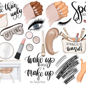 Makeup PNG Clipart: Fashion Girl Power Illustrations (72 Files) image 3