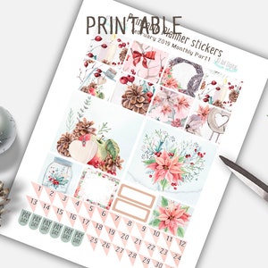 Planner Stickers, February Monthly Kit, Winter Stickers, Life Planner ...