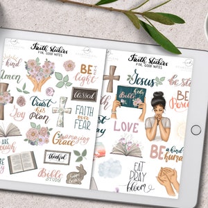Christian Digital Stickers, Faith Goodnotes Stickers, Prayer Stickers, Goodnotes 5 Planner, Bible Study Stickers, Notability Planner