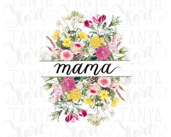 Mama Png Designs Watercolor Flowers Sublimation Design Mom - Etsy 日本