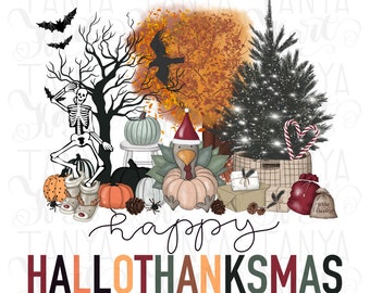 ¡Hola, Gracias!, Pavo PNG, Diseños de sublimación, Feliz Navidad, Descarga digital, Feliz Halloween, Huerto de calabazas, Árbol de Navidad