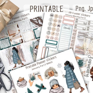 Planner Stickers - January Winter