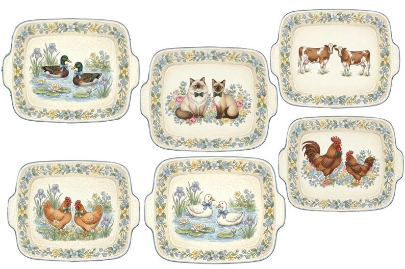 Pyrex Graphics Vintage Pyrex Clipart PNG | Floral Kitchen Casserole Illustrations ...