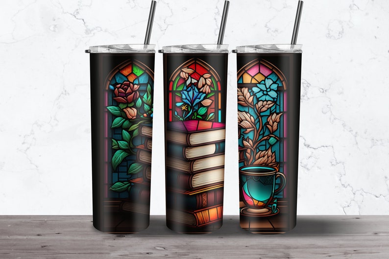Dark Sublimation, Skinny Tumbler Wrap, Digital Design, Vintage Book Pages, 20Oz Tumbler Design