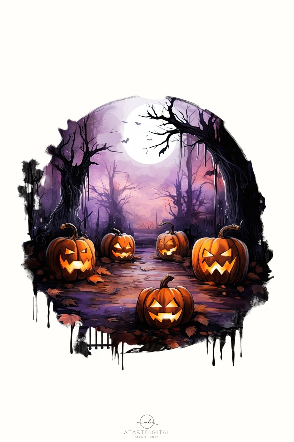 Scary Halloween Pumpkin print Gift For Halloween Party Digital Art by Art  Frikiland - Fine Art America