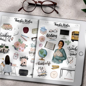 Teacher Digital Planner Stickers for Goodnotes 5, Digital Planner, Digital Planner Icons, Goodnotes Stickers, Teacher Icons